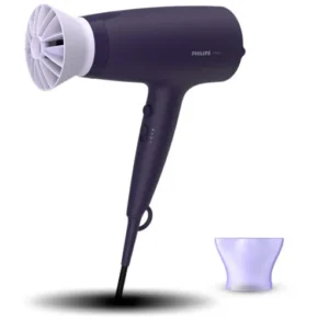 مجفف شعر فيليبس BHD340 بقوة 2100 واط مع ملحق ThermoProtect، مزوّد بـ 6 إعدادات للحرارة والسرعة مع هواء بارد للتثبيت – من سلسلة 3000