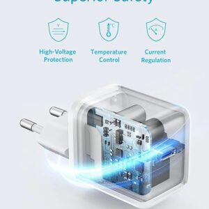 Alternative view of شاحن أنكر جداري Anker PowerPort III بقوة 20 واط منفذ Type-C (أبيض) | موديل A2149L23 - العجيل مصر