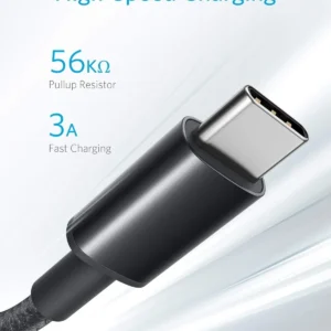 Alternative view of كابل أنكر نايلون USB-A إلى USB-C بطول 1.8 متر (أسود) | موديل A8173H11 - العجيل مصر