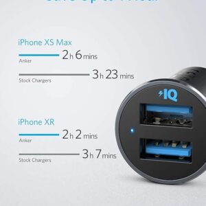 Alternative view of شاحن سيارة أنكر باور درايف 2 أللوي بقدرة 24 واط ومنفذين USB (أسود) | موديل A2727H12 - العجيل مصر